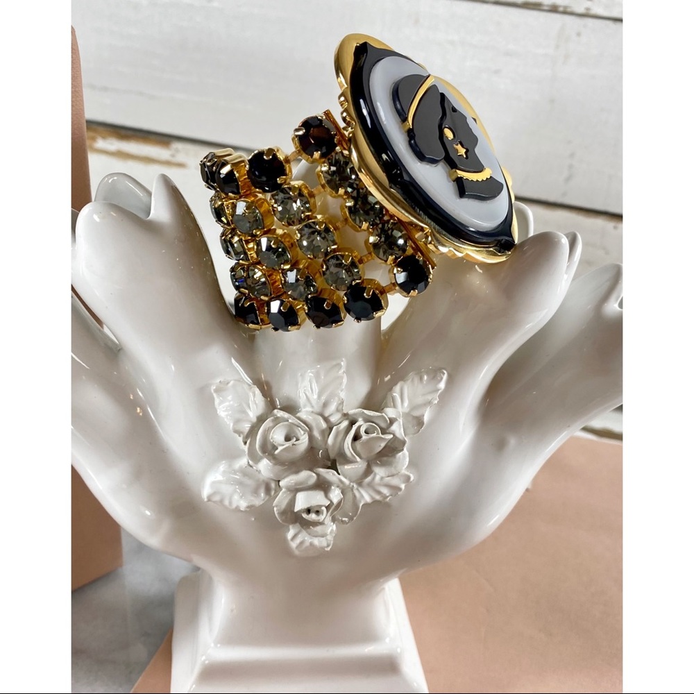 Miu Miu Crystal Cameo Gold Plated Bracelet - Picture 10 of 10